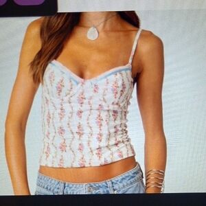 Edikted Floral Print Women's Bodice Top